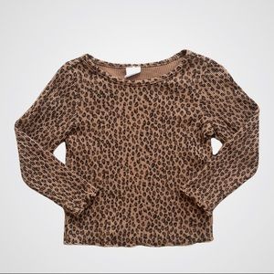 Gap waffle knit leopard top. Still in bag.